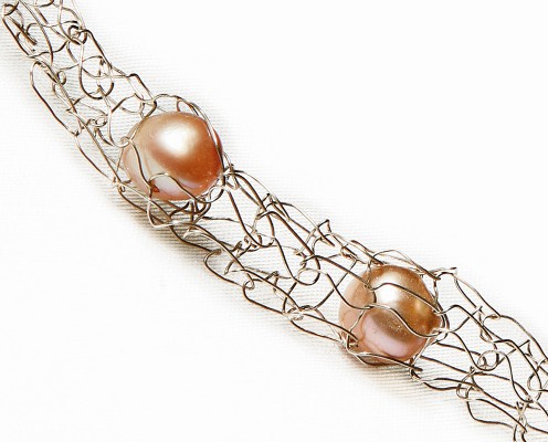 Pearls-Collier aus 925er Silber mit Rosé-Perlen - Preis: 265,-€